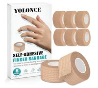 8 Rolls Cohesive Bandage 2.5 x 4.5, Venda Cohesiva Deportiva, Venda Elastica Adhesiva, Proteger los Dedos, para Dedos, Muñecas, Brazo y Tobillo (Colorpiel)
