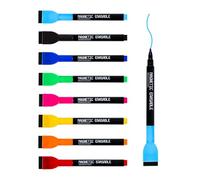 8 rotuladores para pizarra blanca, 8 colores magnéticos para pizarra blanca, rotulador de papel de aluminio, borrable con goma de borrar, 2 en 1 rotulador de tiza de 1 a 2 mm, rotuladores de borrado