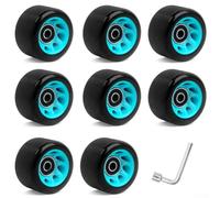8 ruedas de patines con rodamientos de poliuretano de alta elasticidad de bajo ruido para doble fila para patines QUAD para interiores y exteriores, uso de asfalto