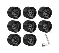 8 ruedas de patines con rodamientos de poliuretano de alta elasticidad de bajo ruido para doble fila para patines QUAD para interiores y exteriores, uso de asfalto
