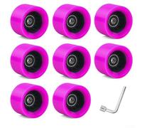 8 ruedas de patines con rodamientos de poliuretano de alta elasticidad de bajo ruido para doble fila para patines QUAD para interiores y exteriores, uso de asfalto