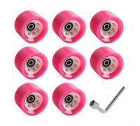 8 ruedas de patines con rodamientos de poliuretano de alta elasticidad de bajo ruido para doble fila para patines QUAD para interiores y exteriores, uso de asfalto