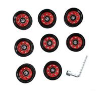 8 ruedas de patines de 58 mm x 32 mm y 58 mm x 39 mm para patines de cuádruple, poliuretano con rodamientos de acero de alto carbono, ruedas elásticas antideslizantes y resistentes al desgaste para