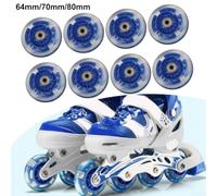 8 ruedas de patines en línea con iluminación LED integrada para patines de ruedas, scooters, cochecitos de 64 mm, 70 mm, 80 mm, diámetro de 24 mm de grosor (64 mm)