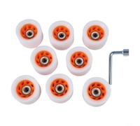 8 ruedas de poliuretano con rodamientos de acero de alto carbono, tamaños de 58 x 32 mm y 58 x 39 mm, antideslizantes y resistentes al desgaste, para patines de doble fila y para monopatines QUAD