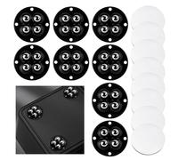 8 ruedas giratorias autoadhesivas negras, mini ruedas giratorias, ruedas giratorias, ruedas de bolas para muebles, ruedas giratorias de 360 grados, adecuadas para el hogar, equipaje