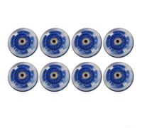 8 ruedas intermitentes de patines en línea con luces LED autogeneradoras, no requiere batería, dureza 82a para scooters y cochecitos, color azul, 70 mm (64 mm)