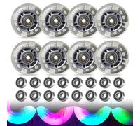 8 Ruedas Para Patines En Línea, Ruedas Para Patines En Línea De 72 Mm, Ruedas Para Patines En Línea, Ruedas Para Patines En Línea De Repuesto, Monopatines, Patinetes, Patines(Plata)