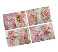 8 Sábanas A 5 Decorativo Scrapbook Funte Funds Flowers Art Schapbook Flores Decorativas Suministros De Revistas