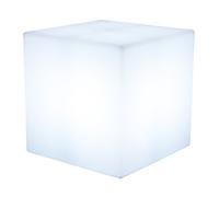 8 seasons Design Cubo brillante para interior y exterior, polietileno, blanco, 43 cm, Integriert