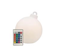 8 seasons design Shining Christmas Ball - Bola de Navidad LED (33 cm, color blanco con cambio de colores (15 colores), incluye bombilla, decoración navideña, decoración de invierno, para exterior e interior