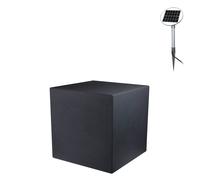 8 seasons design Shining Cube, lámpara de suelo, antracita - 33 cm - incl. bombilla - incl. módulo solar