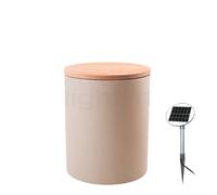 8 seasons design Shining Drum, lámpara de suelo incl. tapa, arena - incl. bombilla - incl. módulo solar