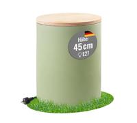 8 seasons Design Shining Drum LED Cilindro Taburete Mesa Enfriador de botellas Maceta (Ø 37 cm, Altura: 45 cm) Mint, casquillo E27 incluye bombilla en blanco cálido, incluye tapa, para interior y