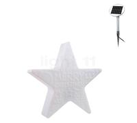 8 seasons design Shining Star Christmas, lámpara de suelo, blanco - 60 cm - incl. bombilla - incl. módulo solar