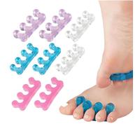 8 separadores de dedos de silicona, separador de dedos de los pies, separador de dedos de silicona, separador de dedos para mujer, corrección de juanetes, juanetes, alivio del dolor de pies