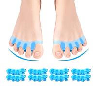 8 separadores profesionales de dedos de los pies. Separadores de dedos de silicona Juzure para corregir juanetes y restaurar los dedos de los pies a su forma original para mujeres y hombres.
