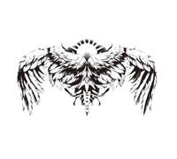 8 Sheets Herbal Punk Totem Tattoo For Women Men Waterproof Arm Lasting Goth Neck Temporary Tattoo Stickers(02)