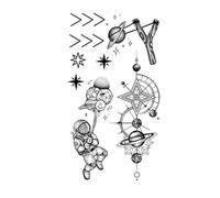 8 Sheets Tattoo Sticker Triangle Totem Snake Flame Temporary Waterproof Women Men Fake Hand Finger Tattoo(4)