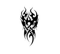 8 Sheets Waterproof Temporary Tattoo Sticker Men's Fire Tattoo Totem 12 * 19cm Fake Tattoo For Man