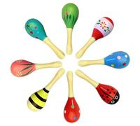 8 sonajeros de madera con instrumentos musicales para regalos de boda, sonajeros de madera para clases de música profesionales, sonajero de madera para educación musical temprana