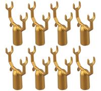 8 soportes de aleación de aluminio para ramas de árbol para apoyar ramas pesadas, protección estable, diseño dorado, 10 x 6 cm para jardín, huerto, viñedo