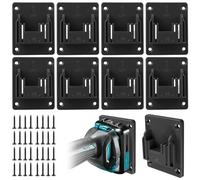 8 soportes de pared para herramientas Makita con batería de 18 V, soporte para taladro para herramientas eléctricas, soporte para destornilladores con 32 tornillos, soporte para máquina para taller y