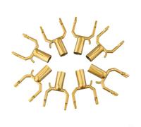 8 soportes de ramas de árbol de aleación de aluminio para árboles jóvenes - Estacas de horquilla de color dorado de 10 x 6 cm para mejorar el crecimiento, la estabilidad y la estructura estética en