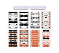 8 styles Stickers for Nails, Glowing Halloween Decals Decorations | Halloween Nail Sticker Nail Decals For Manicure Salon Home Women Beginners Halloween