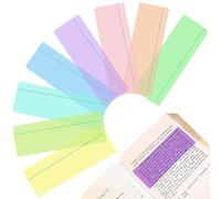 8 superposiciones de lectura de colores y funda protectora, mejora la comodidad y la velocidad de lectura con tiras guiadas tintadas, ideal para dislexia, TDAH, síndrome de Irlen y estrés visual