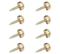 8 tapones de rosca de latón resistente, accesorio para montaje de muebles, diseños de roscado, cubiertas hemisféricas lisas, uso diario, clavos decorativos de latón