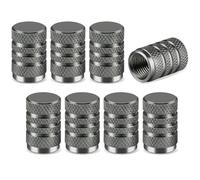 8 Tapones Rueda Coche para Dacia Duster 2 (II) HM I 2018-2024,Tapa de Válvula de Accesorios de Neumáticos de Automóviles Metal Tapones Ruedas Coche Tapa de Válvula,Grey