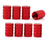 8 Tapones Rueda Coche para Dacia Duster 2 (II) HM I 2018-2024,Tapa de Válvula de Accesorios de Neumáticos de Automóviles Metal Tapones Ruedas Coche Tapa de Válvula,Red