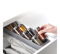 8-Tier Especieros Para Cocina Cajon, PP Multifuncional Especia Rack Organizador Cajón Gabinete Cocina Organizador Especiero Cajon Botella Caja Almacenamiento Para El Hogar Cocina Encimera Organizador