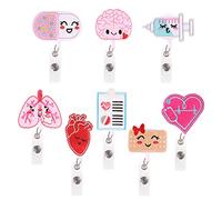 8 tipos de clips retráctiles de insignia, hebillas de identificación, bolsas de identificación de tela de fieltro pueden ser utilizados por personal escolar, enfermeras, médicos, estudiantes