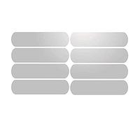 8 tiras adhesivas reflectantes para señalización en el casco (8 x 2 cm), color negro
