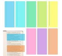 8 Tiras de Lectura Guiadas, Regla de Lectura para Dislexia, Reglas de Superposición de Lectura, Ayudas de Lectura de Colores, Resaltadas Ayudas de Dislexia para Niños Estudiantes