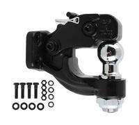 8 Ton Combination Hitch Receiver | 2 Inch Ball & Pintle Hook for Demanding Towing | Fits RVs/Off - Road Vehicles/Trailers | 16000 lbs Capacity, Forged Steel