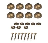 8 tornillos de latón para espejo, tapa de espejo, tornillos dorados para espejo decorativo, accesorios de letrero/publicidad, clavos, construcción (9 mm, bronce)