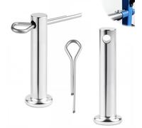 8 tornillos M8 x 100 mm con pasador de acero galvanizado, pernos de seguridad con conector de resorte, pernos de horquilla, pernos de horquilla, un solo orificio, para remolques, dispositivos