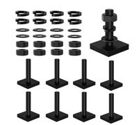 8 tornillos ranurados en T M6 x 35 mm, acero inoxidable, adaptador para rieles en T para barras de techo Thule y Yakima, accesorios para fijación de bicicletas, esquís y kayak, panel solar y toldo
