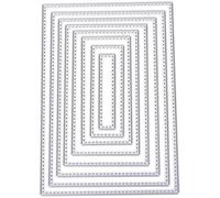 8 troqueles de corte rectangulares para hacer tarjetas, plantillas de corte para álbumes de recortes, álbumes de fotos, troqueles decorativos de papel para hacer tarjetas, plantillas