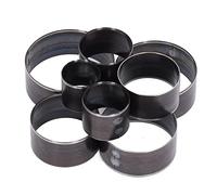 8 troqueles de corte redondo de 25 a 60 mm, troqueles corte punzón cuero acero aleación, prevención deformaciones, herramientas punzonado cuero, cortador circular manual