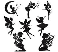 8 troqueles de metal para hacer tarjetas, bailar, encantadoras estrellas y niñas, para álbumes de recortes, manualidades, manualidades hechas a mano, troqueles, molde de plantilla