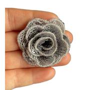 8 uds/4CM 3d flores de lentejuelas Apliques de encaje parches for coser, pequeños suministros de costura bordados de tela rosa for vestidos, ropa, zapatos(Color 4)