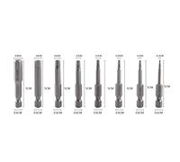 8 Uds 50mm 1/4 pulgadas S2 vástago hexagonal magnético cabeza hexagonal puntas de destornillador alta dureza juego de taladros de aire eléctricos manuales