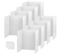 8 Uds 61x40,7cm Tableros Trípticos para Pósteres, con 2 Hojas de Pegamento Puntual, Tablero Blanco de Feria de Ciencias, Tablero de Presentación para Feria de Oficina Escolar