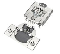 8 Uds bisagras extraíbles 1/2 pulgadas superposición Cierre Suave for gabinete de cocina níquel satinado bisagra oculta acero inoxidable para Puertas de Cocina y Muebles