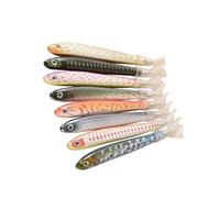 8 Uds. Bolígrafo con diseño de pez, simulación firma, papelería for estudiantes, suministros escolares, patrón mixto