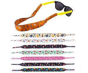 8 Uds Correas para Gafas de Sol para Niños 37x2,5cm Neopreno Correas para Gafas Estilo Infantil Ajustable Correa Gafas Flotante Cordón Suave para gafas de Sol para Deportes Acuáticos(8 Estilos)